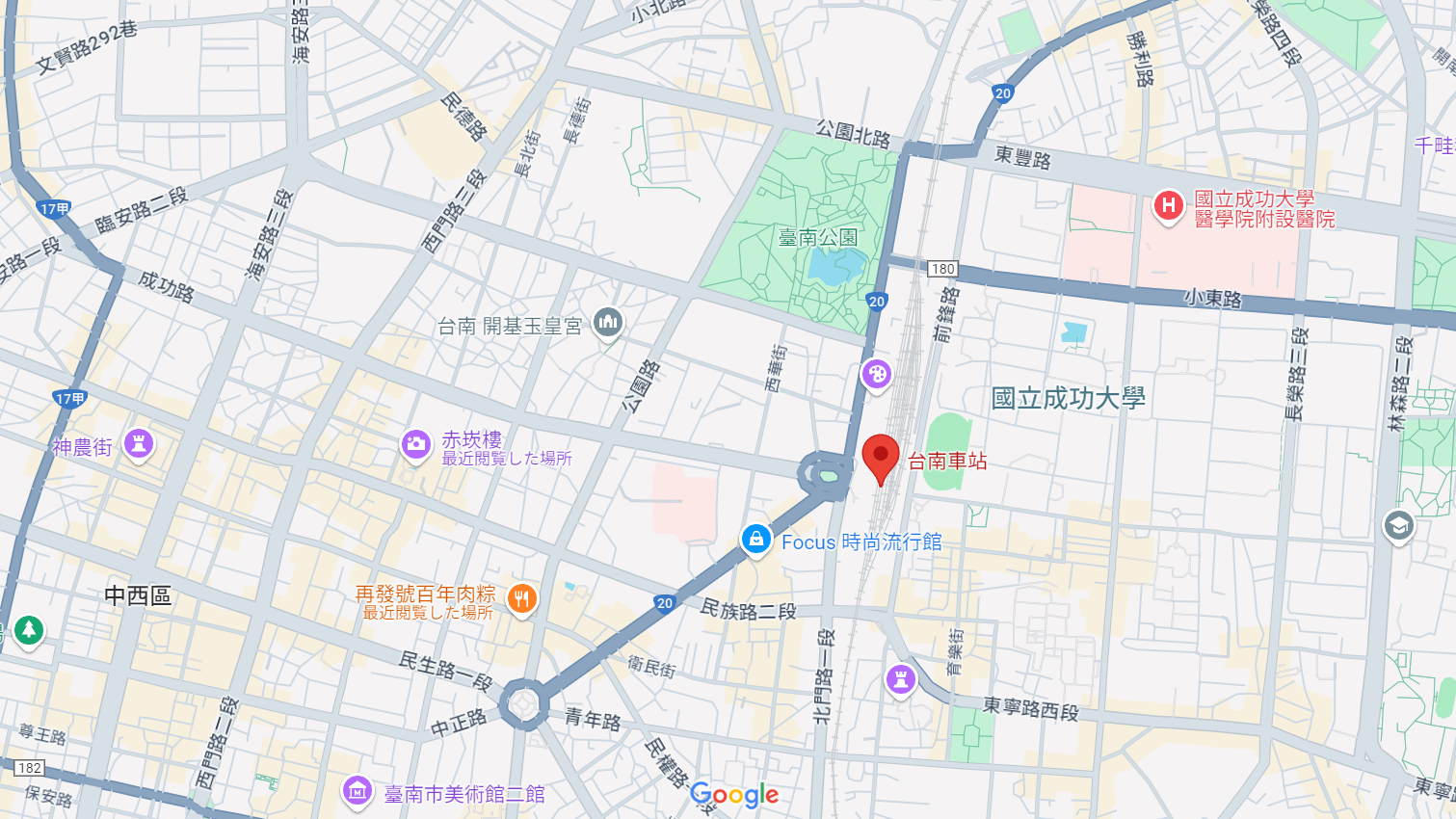 台南駅地図