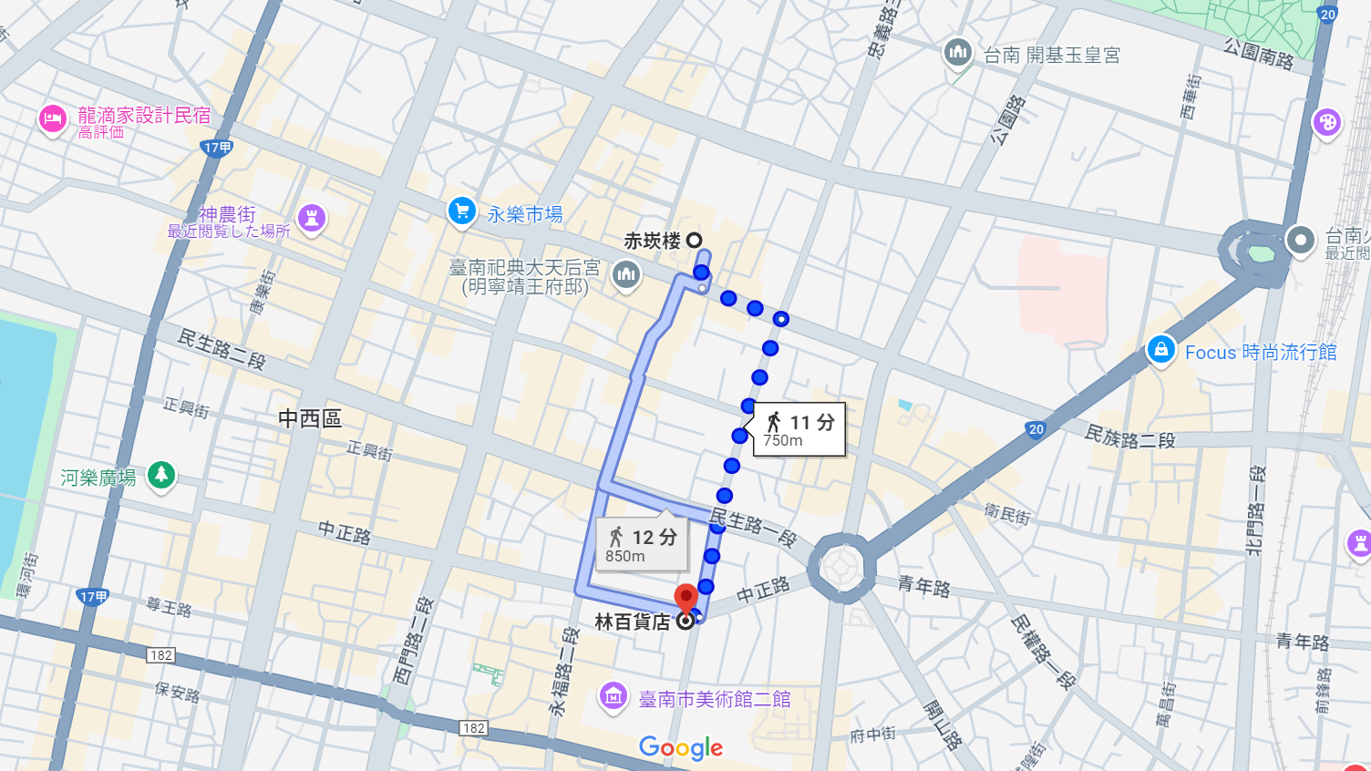 林百貨店地図