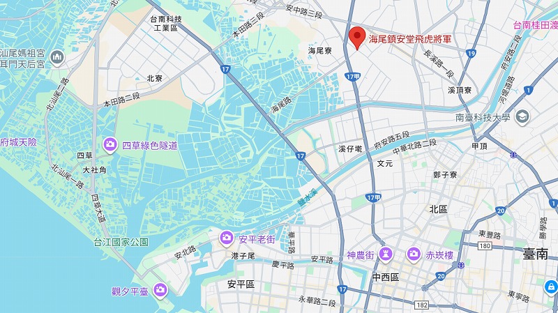 飛虎将軍廟地図